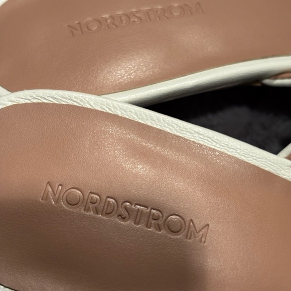 Nordstrom White Leather Mules with Sleek Minimalist Design - Picture 10 of 13